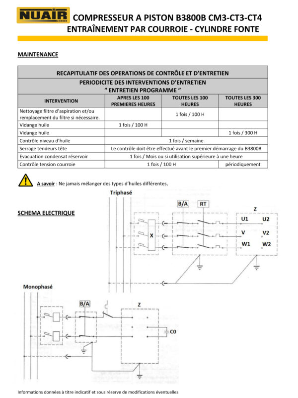 Compresseur NUAIR -  à piston - bicylindres en V  - 3 CV - 200 litres - 230v - entrainement par courroie -  GARANTIE 2 ANS – Image 4