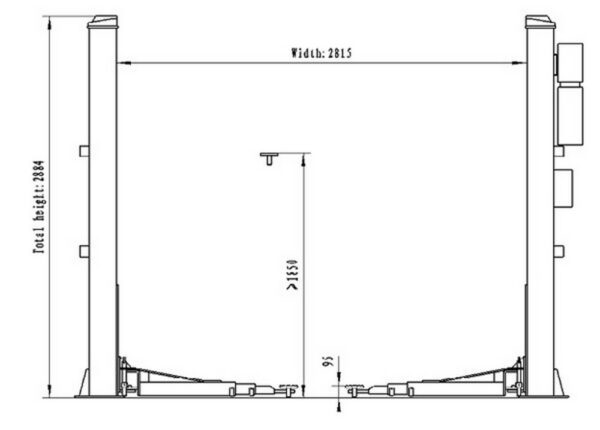 Pont élévateur 2 colonnes 4000 kg 230V ou 380v avec déverrouillage automatique Premium FALCO VL35F230 – Image 9