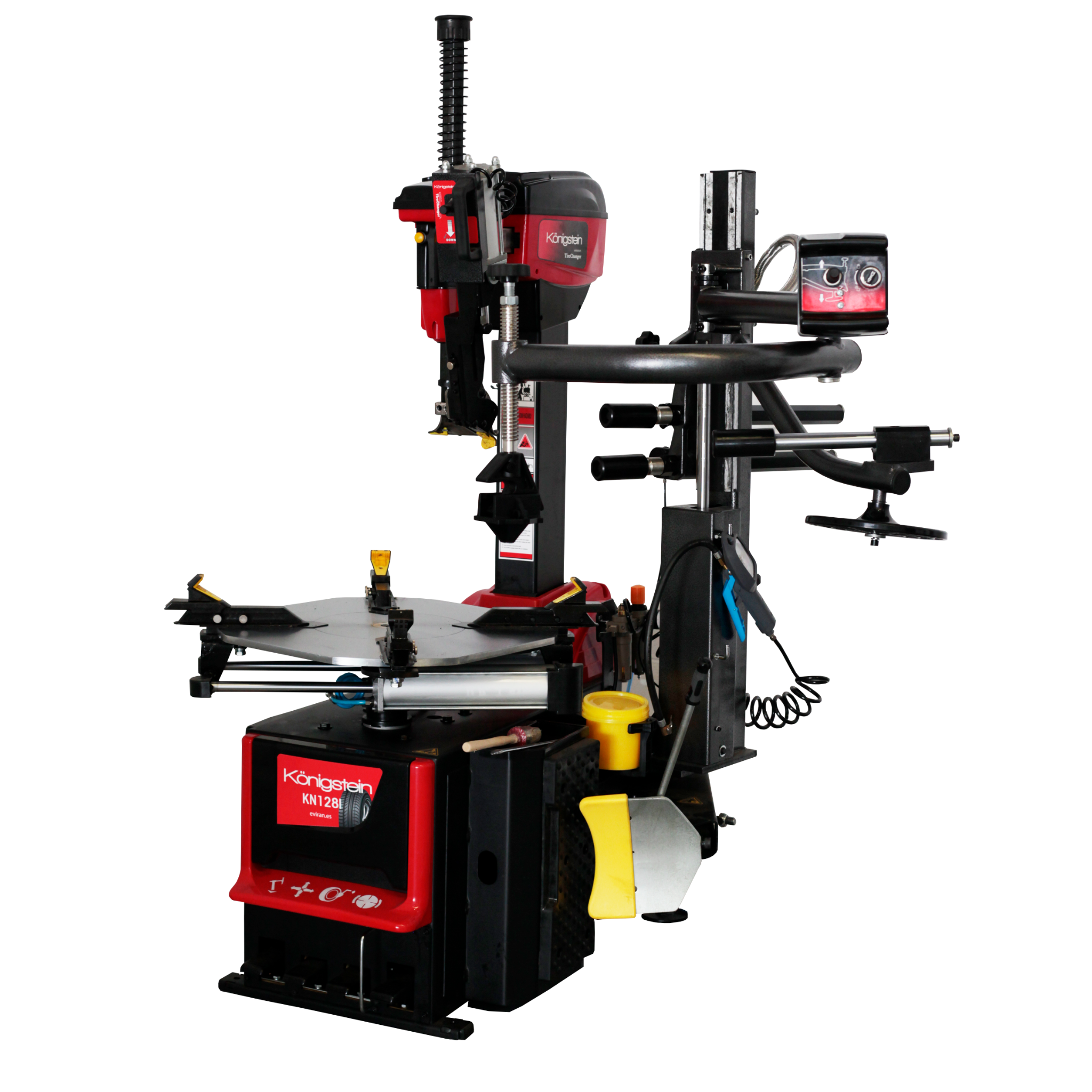 DÉMONTE-PNEU Automatique / Tubeless / Double vitesse/ Leveless + bras / TÊTE ROTATIVE - Königstein KN128