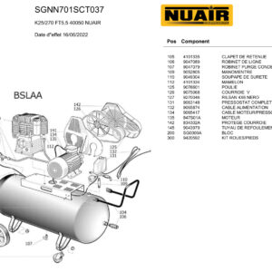Compresseur à piston NUAIR - 5,5 CV - 270 L - 400 V – Image 7