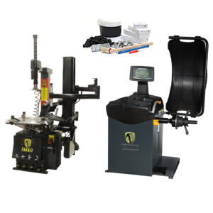 Pack Performance Plus: Démonte-pneu Automatique 24″ double Vitesse avec bras d'assistance 3D + Equilibreuse de roues automatique avec Laser et Sonar  ZH827L - FABBRI