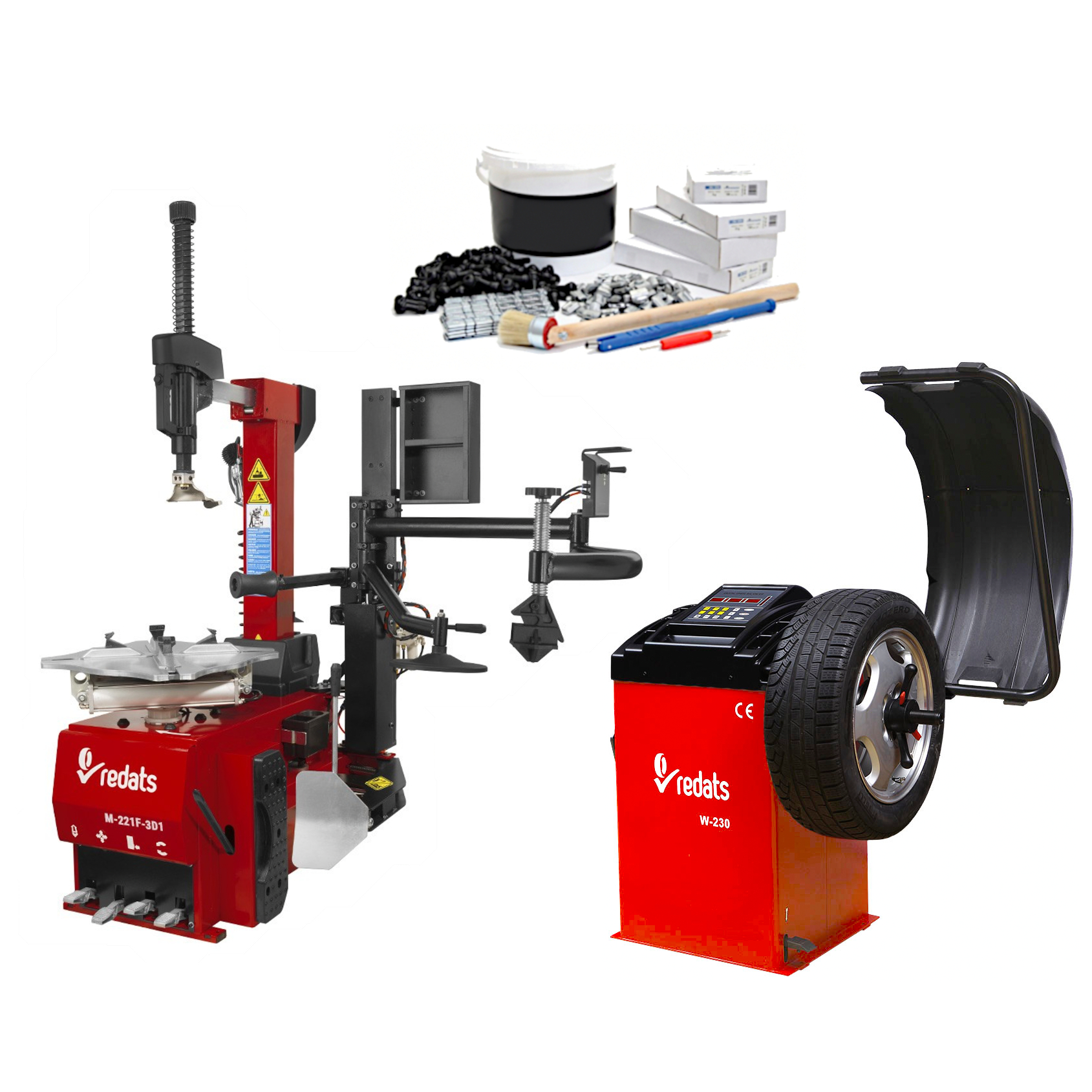 Démonte-pneu + Equilibreuse avec pointeur laser / PACK RUNFLAT PRO – Redats