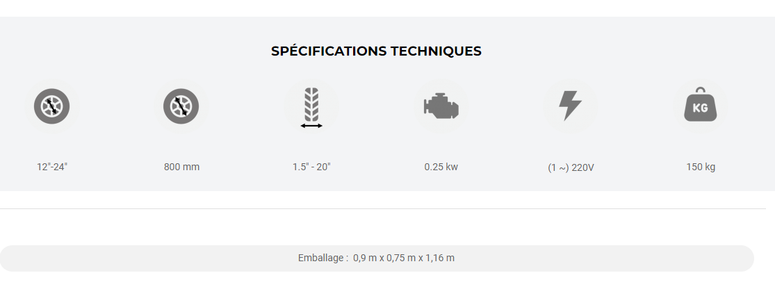 ÉQUILIBREUSE PROFESSIONNELLE AUTOMATIQUE POUR ROUES DE 12”- 24”- Königstein KN233 – Image 8