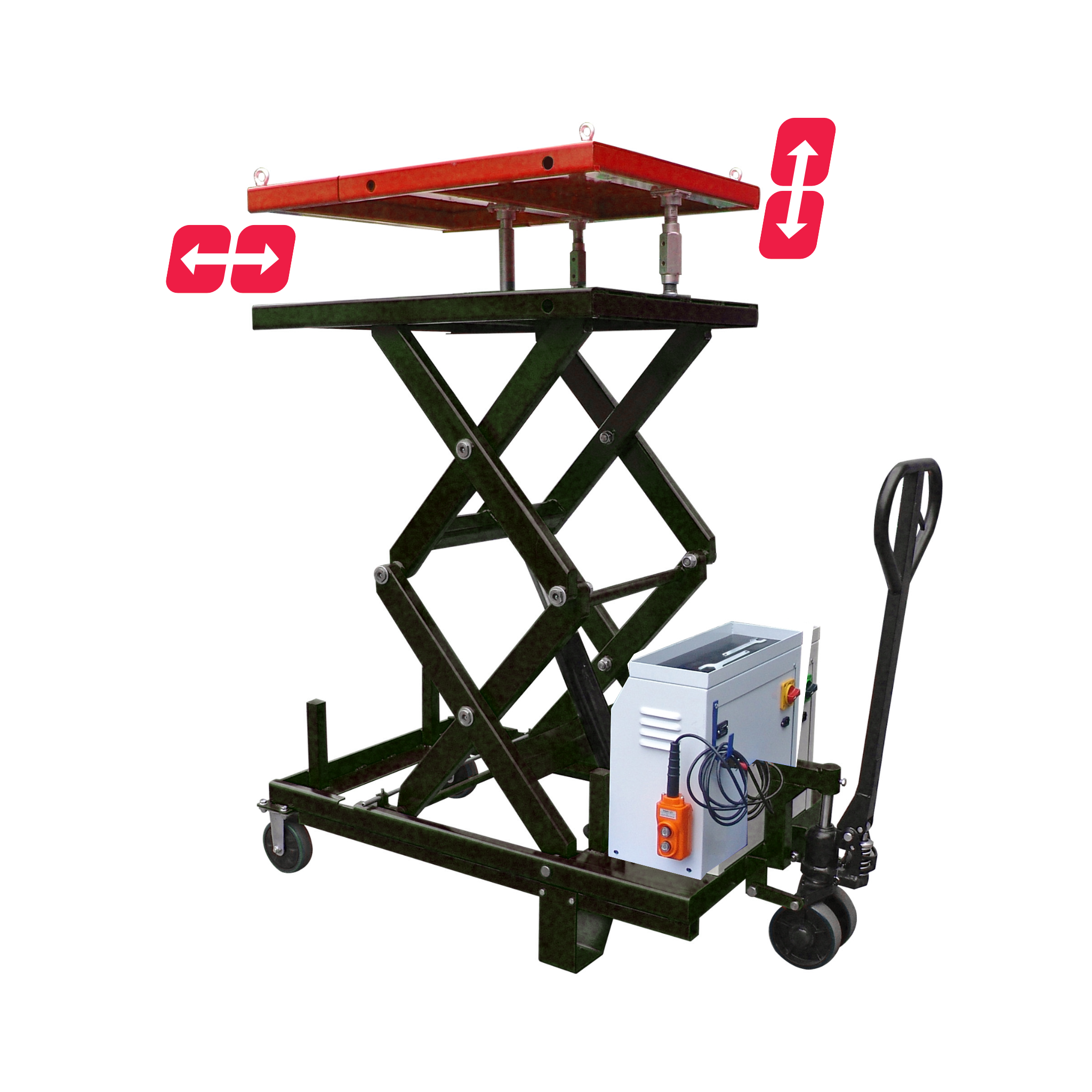 Élévateur pour déchargement, déplacement des moteurs, des transmissions & des batteries de véhicules électriques - 1,5T - Königstein KN3009