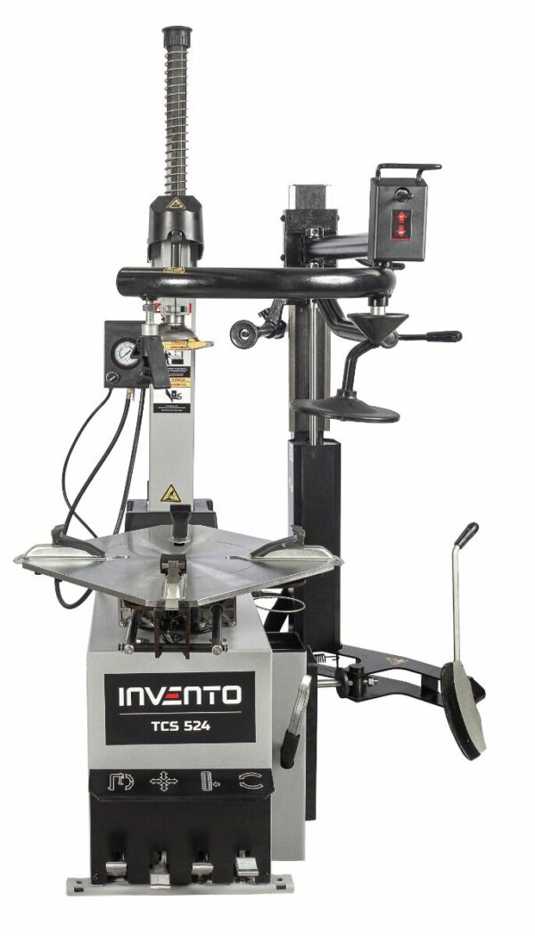 Pack Invento Turbo : Démonte-pneu Double vitesse 24″ avec bras d'assistance runflat +Equilibreuse 24″ avec point laser – Image 2