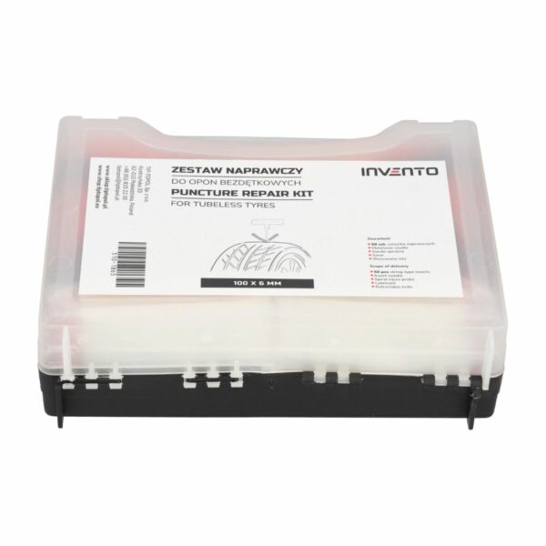 Kit de réparation de pneus de voiture dans un étui : 50 cordons de 100 mm, poinçon, applicateur – Image 2