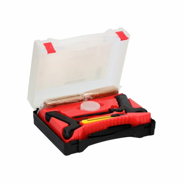 Kit de réparation de pneus de voiture dans un étui : 50 cordons de 100 mm, poinçon, applicateur – Image 4