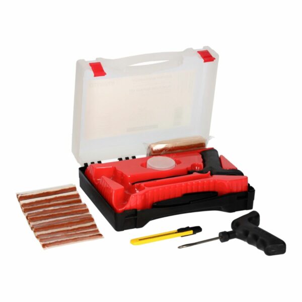 Kit de réparation de pneus de voiture dans un étui : 50 cordons de 100 mm, poinçon, applicateur – Image 5