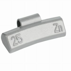 Masses à taper 25g zingués pour jante en aluminium