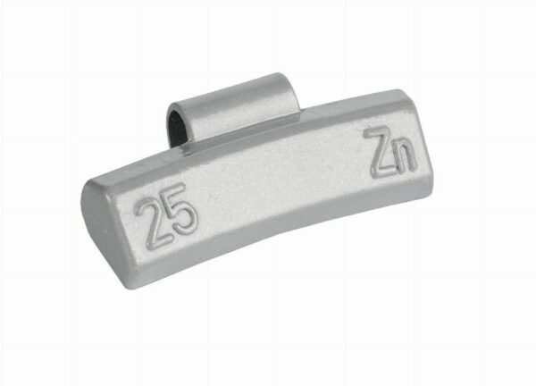 Masses à taper 25g zingués pour jante en aluminium