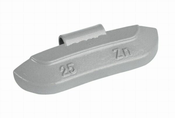 Masses à taper 25g zingués pour jante en acier
