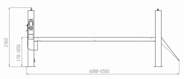 Pont élévateur à 4 colonnes, rampes plates - 6,4T - INVENTO EL 464 – Image 4