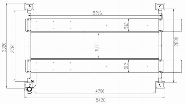 Pont élévateur à 4 colonnes, rampes plates - 6,4T - INVENTO EL 464 – Image 3