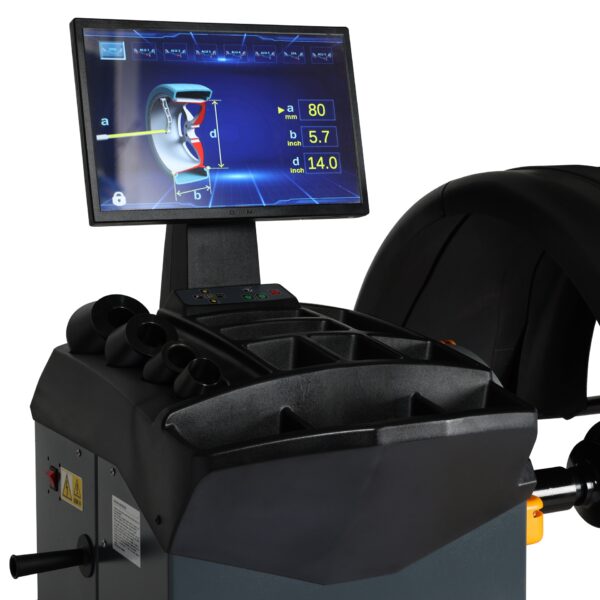 Equilibreuse automatique avec pointeur Laser, mesure sonar et écran LCD – Fabbri ZH827X – Image 3