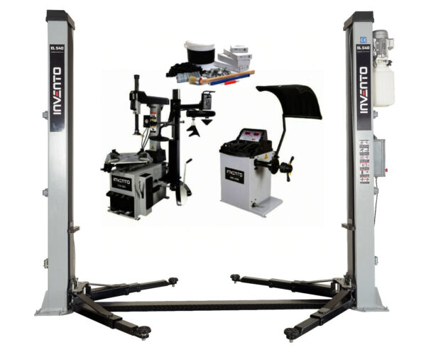 PACK GARAGE TURBO : Démonte pneu Runflat + Equilibreuse + Pont élévateur 2 colonnes