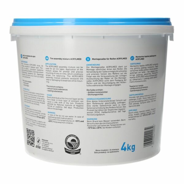 Pâte de montage hivernale pour pneus ACRYLMED (Blue Delta) -  4 kg – Image 6