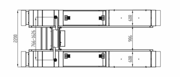Pont élévateur ciseaux géométrie 5m - 5T - avec élévateur auxiliaire intégré -  INVENTO SL 550 LT – Image 3