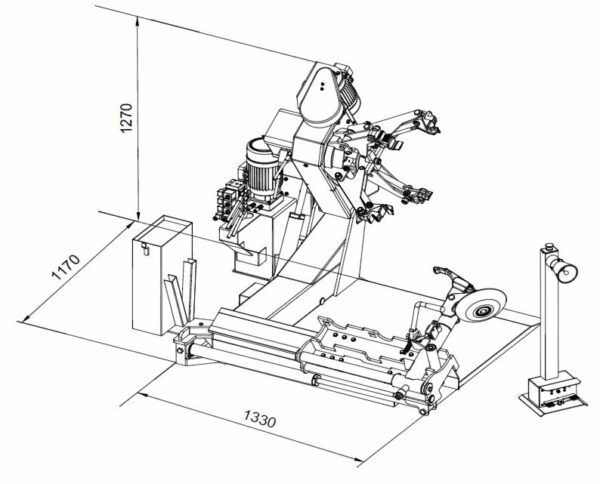 Démonte-pneus 14"- 56" pour camions, véhicules agricoles engins de chantier - INVENTO TCS 656 – Image 14