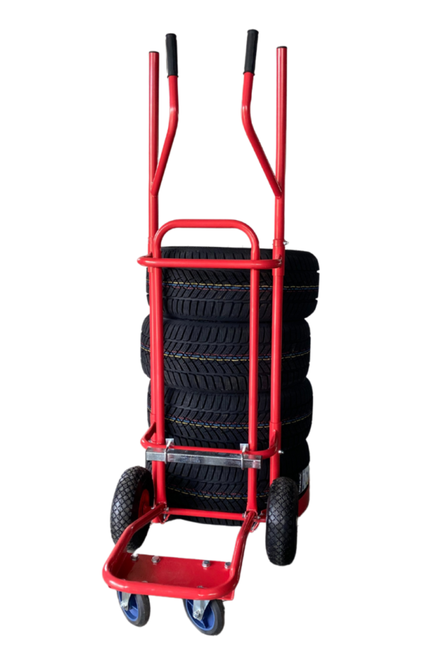 Chariot pour le transport de pneus de voitures particulières et de SUV, inclinaison à 45 degrés, capacité de charge de 150 kg – Image 9