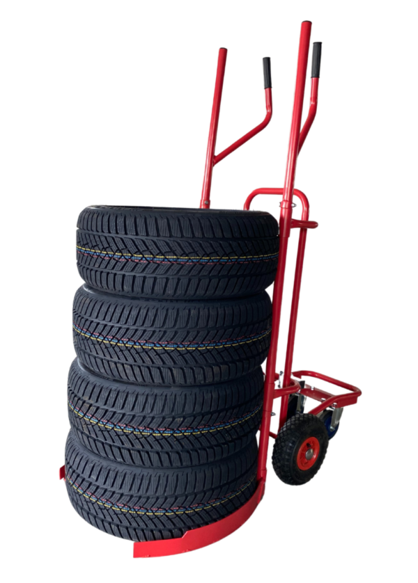 Chariot pour le transport de pneus de voitures particulières et de SUV, inclinaison à 45 degrés, capacité de charge de 150 kg – Image 8