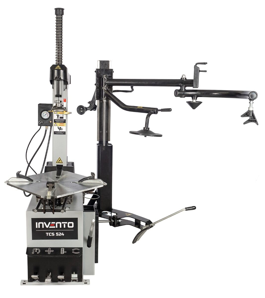 Pack Turbo : Démonte-pneu Double vitesse 26″ avec bras d'assistance runflat + Equilibreuse 24″ avec pointeur laser – Image 3