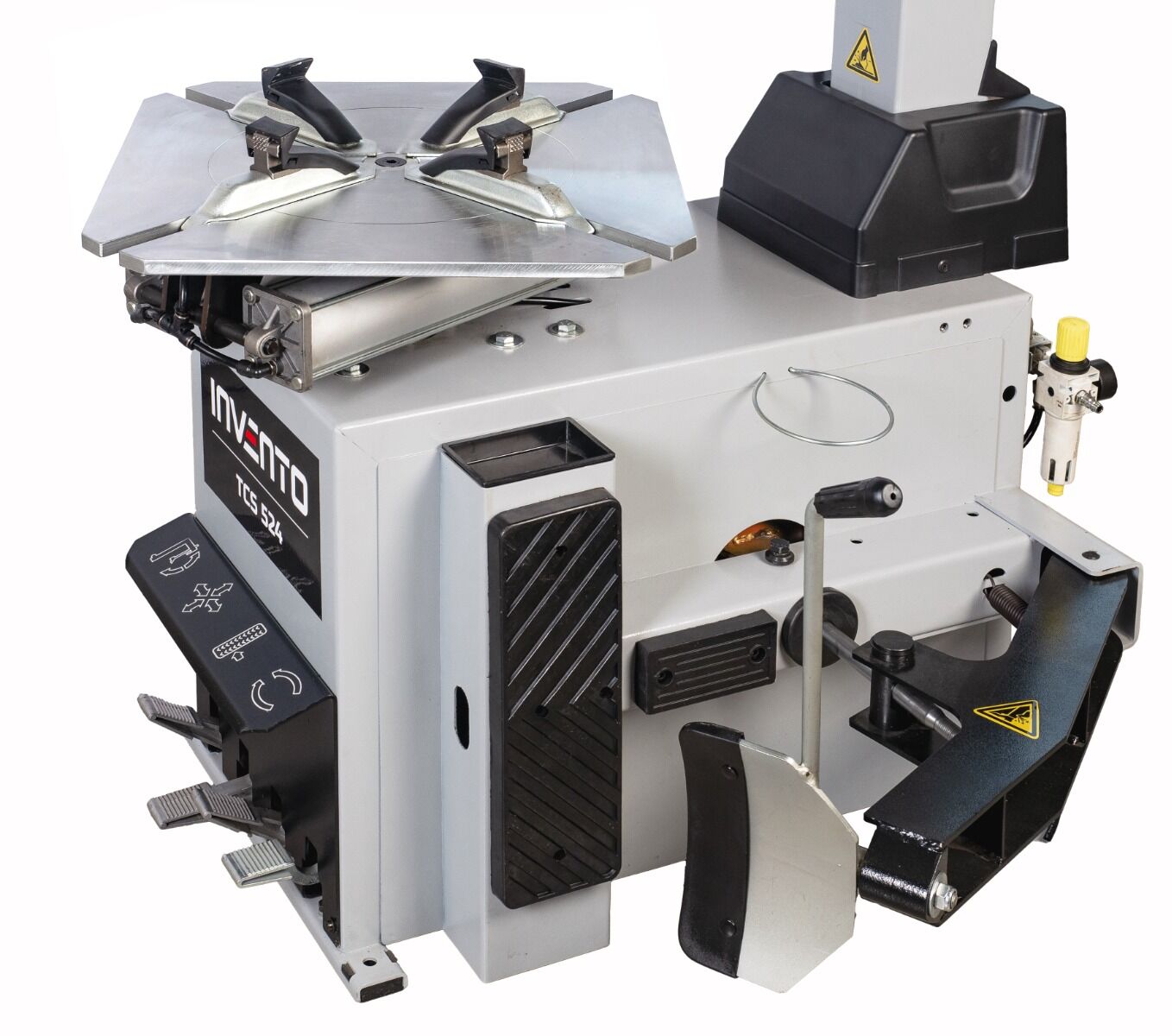 Pack Express : Démonte-pneu double vitesse 26″ colonne basculante 380v + Equilibreuse 24″ avec pointeur laser – Image 7