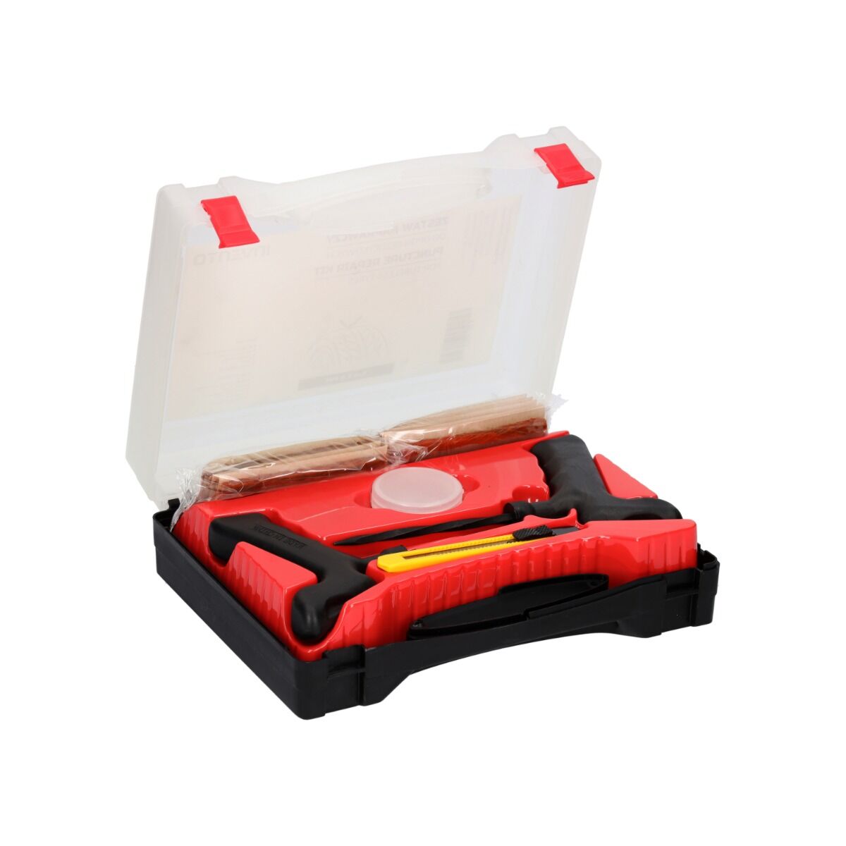 Kit de réparation de pneus de voiture dans un étui : 50 cordons de 100 mm, poinçon, applicateur – Image 4