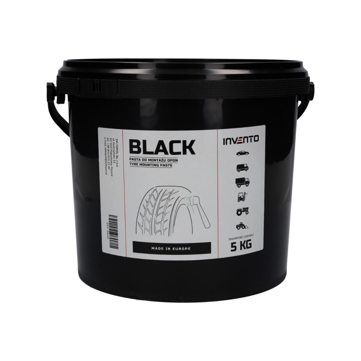 Pâte de montage universelle pour pneus, noire 5 kg