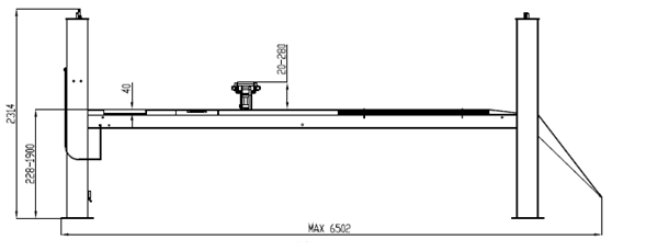 Pont élévateur 4 colonnes Géométrie - 6.4T - INVENTO EL 464WA – Image 3