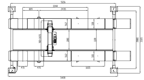 Pont élévateur 4 colonnes Géométrie - 6.4T - INVENTO EL 464WA – Image 4