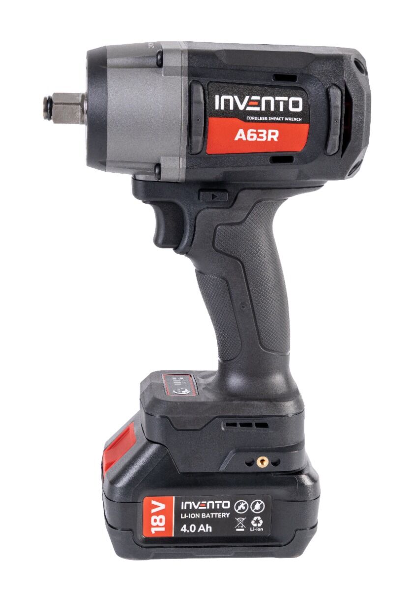 Clé à chocs sans fil INVENTO 1180 Nm 1/2" - Jeu de 2 batteries 4 Ah, sac et chargeur inclus – Image 3