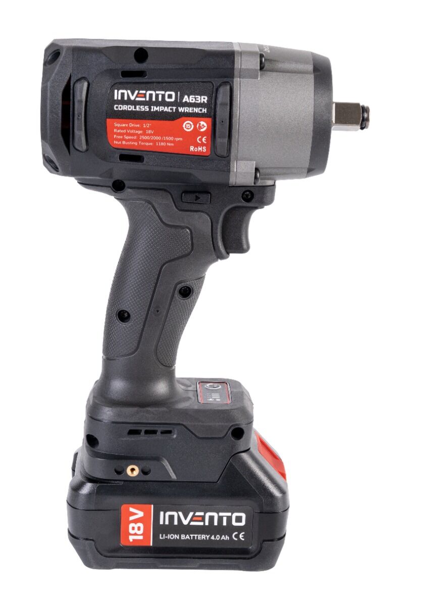Clé à chocs sans fil INVENTO 1180 Nm 1/2" - Jeu de 2 batteries 4 Ah, sac et chargeur inclus – Image 7