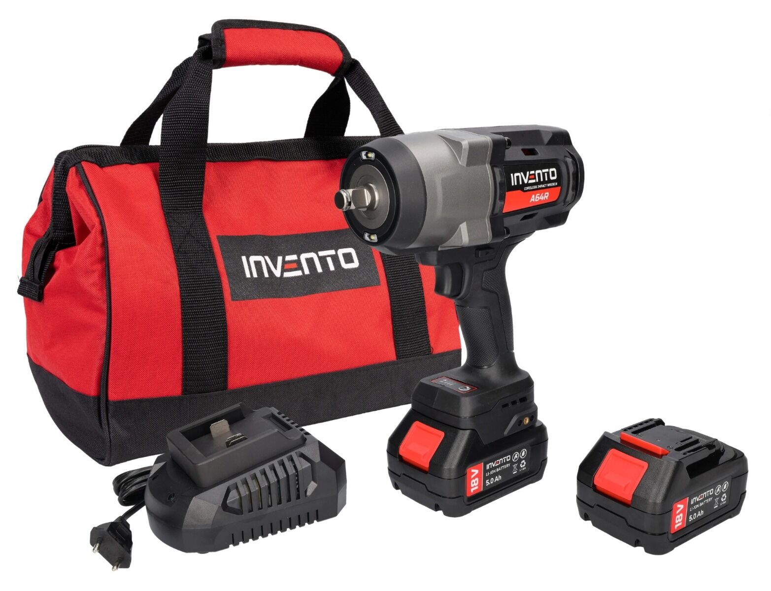 Clé à chocs sans fil INVENTO 1880 Nm 1/2" (2 batteries 4 Ah, sac, chargeur) – Image 3