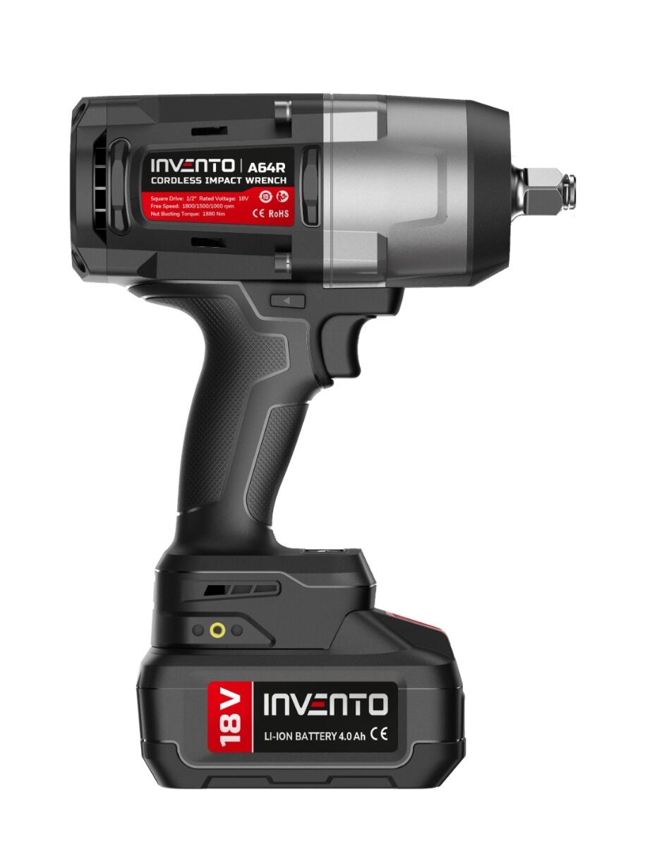 Clé à chocs sans fil INVENTO 1880 Nm 1/2" (2 batteries 4 Ah, sac, chargeur) – Image 4