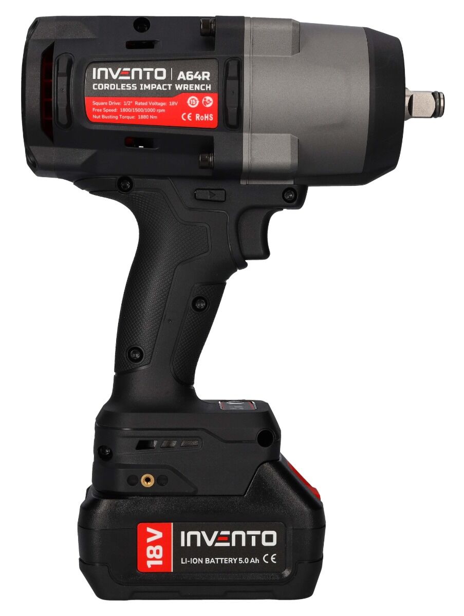 Clé à chocs sans fil INVENTO 1880 Nm 1/2" (2 batteries 4 Ah, sac, chargeur) – Image 7