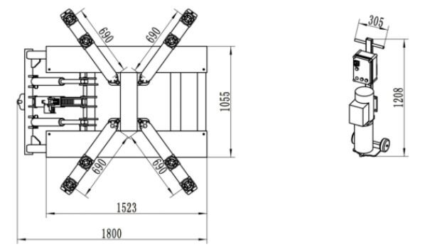 Pont élévateur mobile ciseaux - 230V - 3T - INVENTO SX30 – Image 13