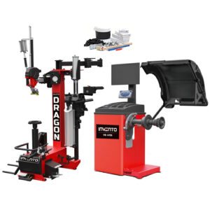 PACK DRAGON : Démonte-pneus automatique 30" INVENTO DRAGON + Équilibreuse de roues 3D INVENTO VB 470S