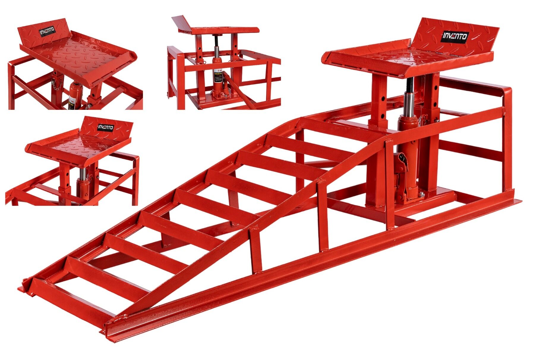 KIT DE RAMPES INVENTO DRIVE-ON pour voitures - vérins hydrauliques 2T - 2 pièces. – Image 6