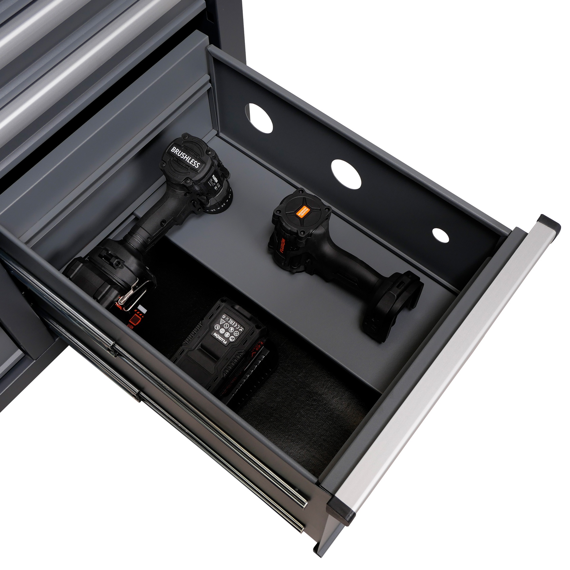 Chariot à outils avec panneau arrière et plateau en bois massif – Image 5