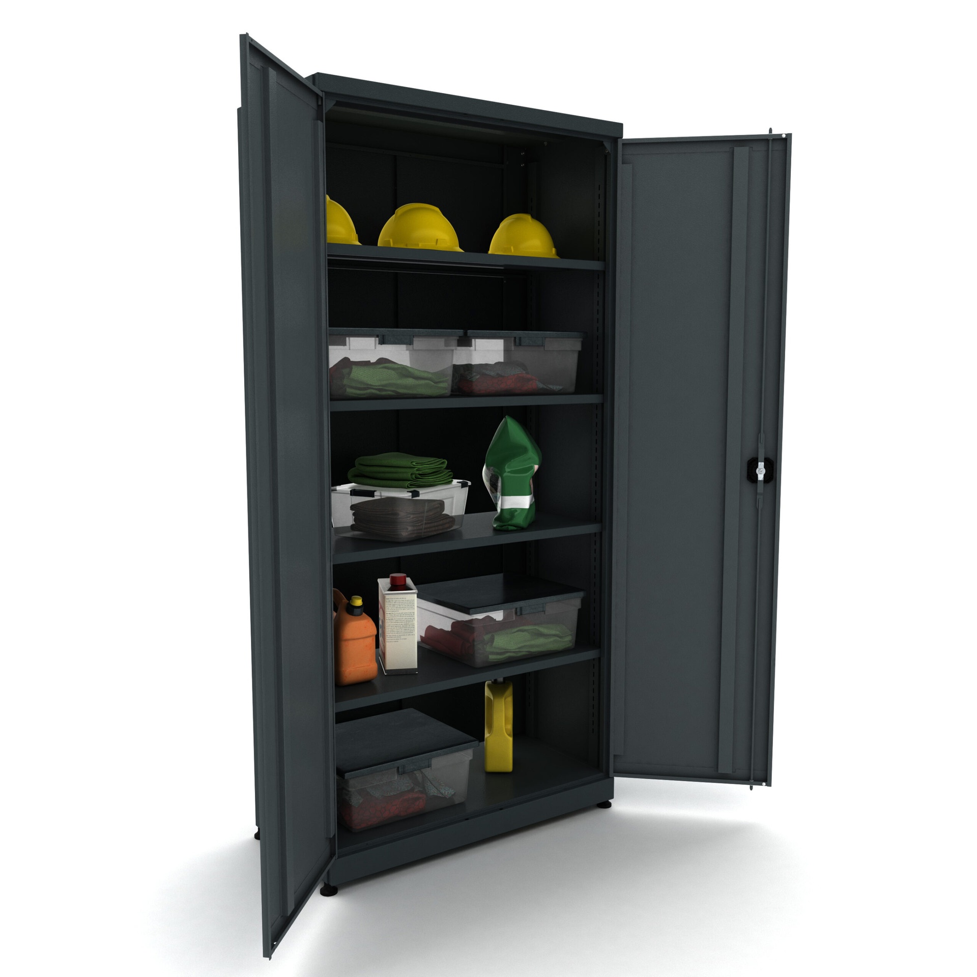 Armoire à outils métallique 2 portes avec 4 étagères