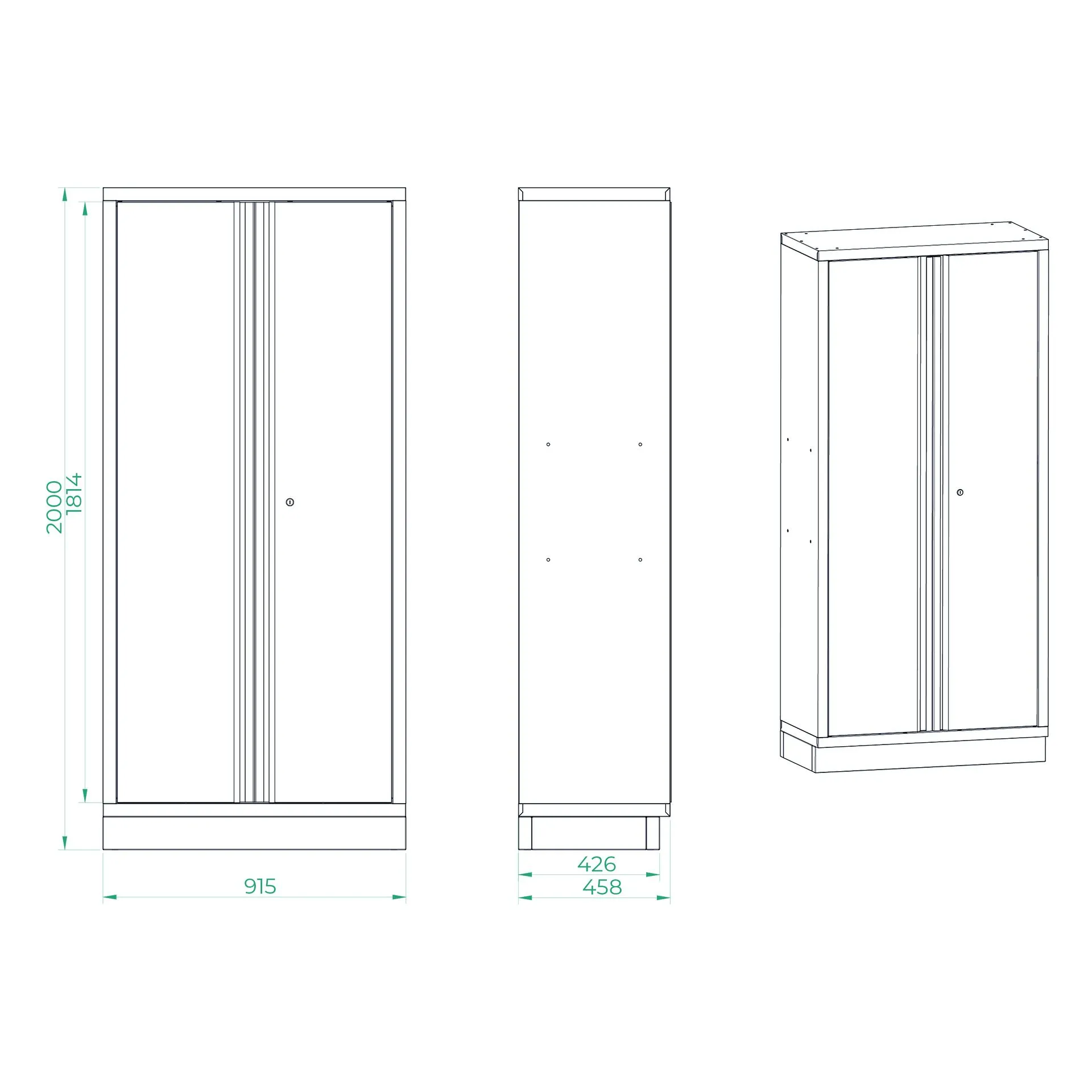 STARX Meuble sur pied à 2 portes – Image 3