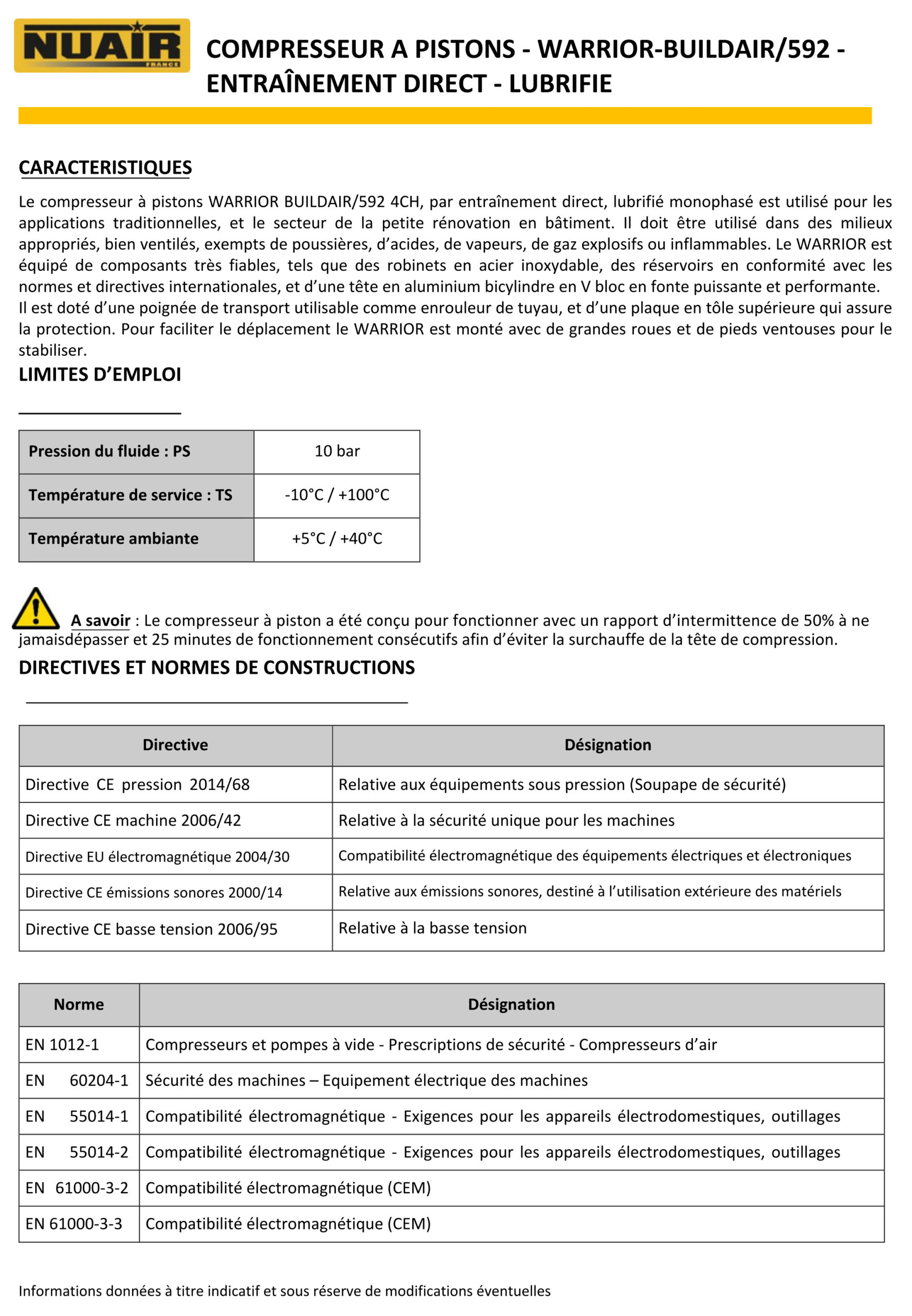 WARRIOR BUILDAIR - Compresseur à piston lubrifié 4 CV - 230 V - 2x10 litres - Travaux de projection et nettoyages de véhicules – Image 4
