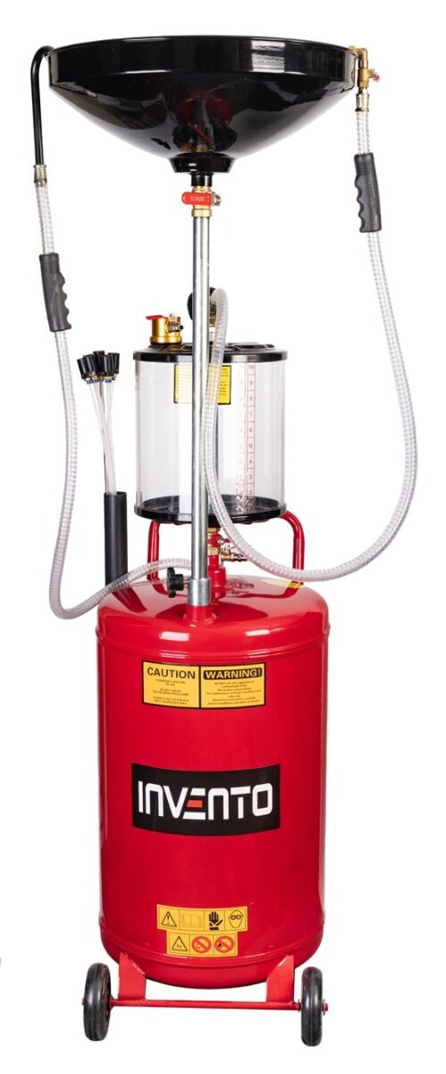 Vidangeur d'huile avec réservoir de contrôle et aspiration, 80 l – Image 3