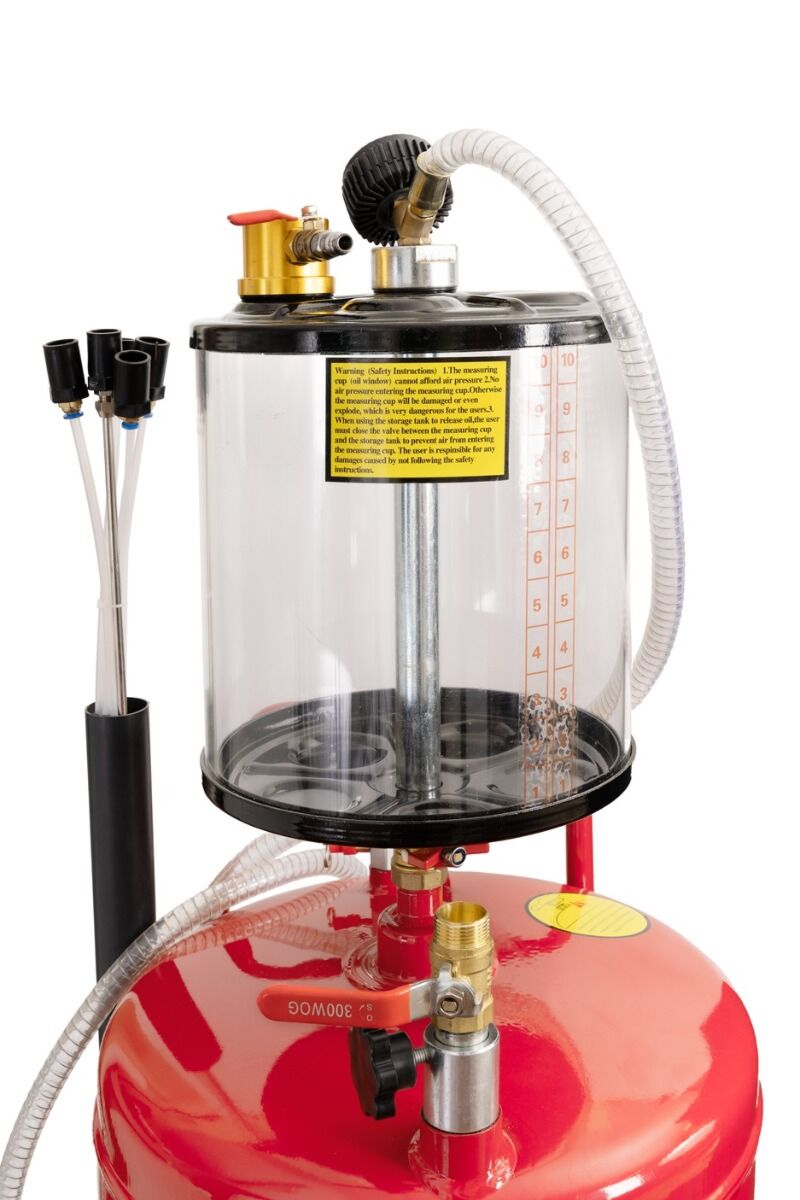 Vidangeur d'huile avec réservoir de contrôle et aspiration, 80 l – Image 8