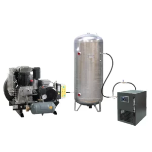 Compresseur à pistons sur plateau 10 CV cuve 500L et sécheur - K50 BF10/500V/ES