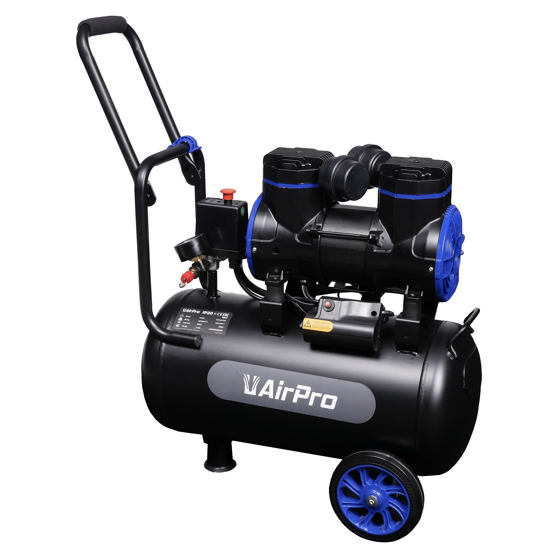 Compresseur sans huile - 2 CV - réservoir de 24 L - 230 V – Image 5