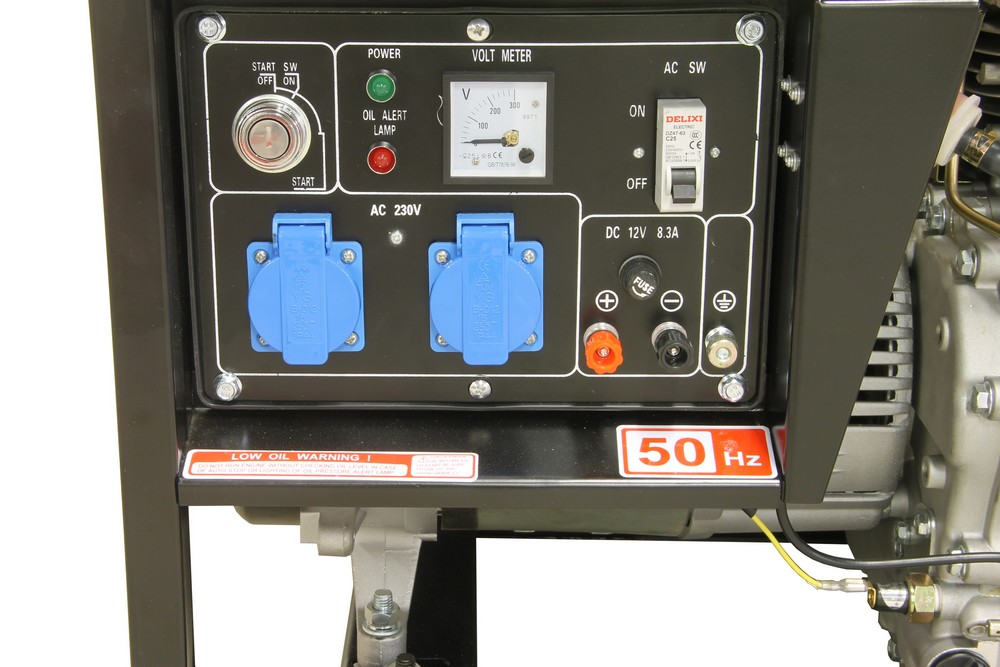 Groupe électrogène diesel ouvert 230v - 6 kVA - avec inverseur de source automatique – Image 3