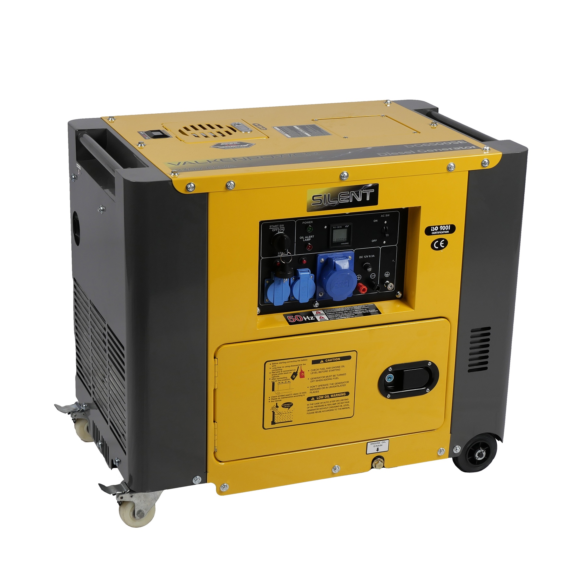 Groupe électrogène diesel insonorisé 230 V 5 kW avec connexion ATS