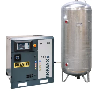 Compresseur à vis  - vitesse variable - 11 kW  - 10 bar - cuve 500 L - K-MAX 11/10/VS/500VG