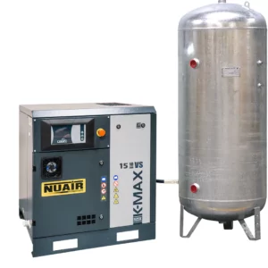 Compresseur à vis - vitesse variable -15 kW - 10 bar + cuve 500 L - K-MAX 15/10/VS/500VG